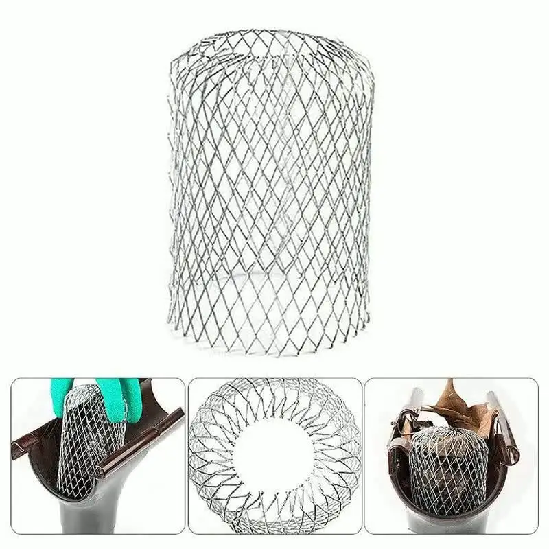 4 stuks regenpijpen goot guard 7,5 cm uitbreidbaar gaas aluminium