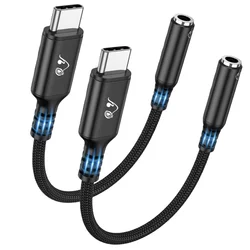 Premium USB - C to 3.5mm Headphone Adapter - Hi - Fi Audio Quality (2pcs)