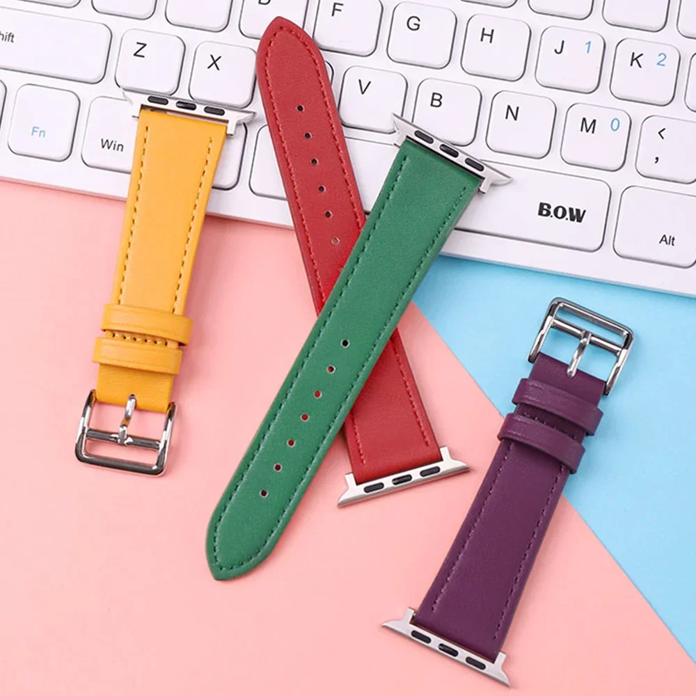 Leder armband für Apple Uhren armband 44mm 45mm 41mm 40mm Uhren armband Loop Armband für iwatch ultra 2 49mm Serie 9 8 7 6 5 4 3 se – Detail 11