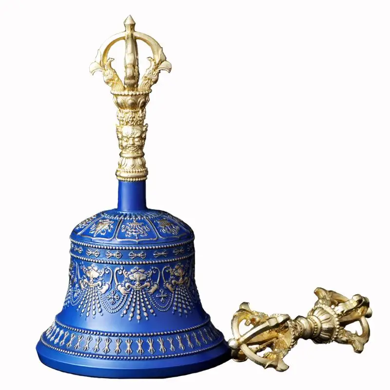 

1Pc Nepal Traditional Tantric Ritual Artifact King Kong Bump Bells Pure Copper Bump Bells Brass Bells King Kong Bells