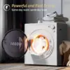 2.6 Cu.Ft Portable Clothes Dryer, 110V 1400W Electric Compact Front Load Tumble Laundry Dryer with Stainless Steel Tub  (White) 2