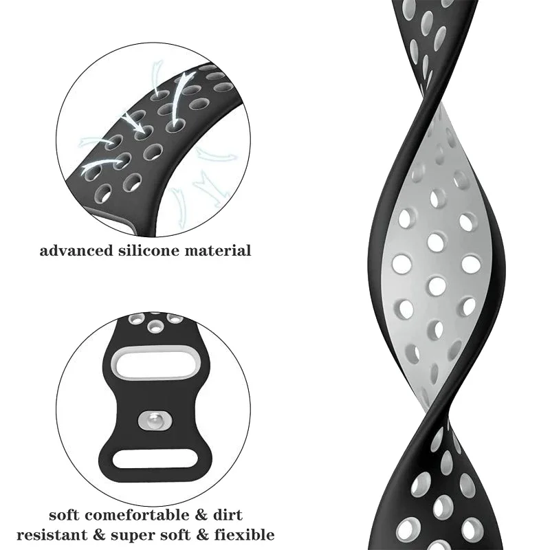 Breathable Silicone Watch Strap Bracelet - Universal Fit