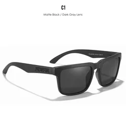 KDEAM Oversized Polarized Photochromic Sunglasses - Stylish Square Frame Unisex Shades (With B16 Zipperbox)