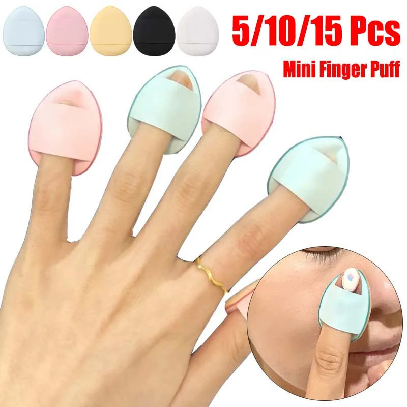 5/10/15 Pz Mini Formato Soffio Di Polvere Trucco Correttore Fondotinta Cosmetici Spugna Puff Finger Makeup Wet Dry Bb Cream Applicatori