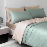 Parure de lit en soie de mûrier de luxe, 100% soie naturelle, comprenant housse de couette, drap et taies d'oreiller, pour lits simples, doubles, king et queen size 6