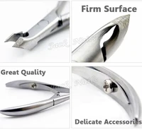 Pince à cuticules professionnelle en acier inoxydable, coupe-ongles, manucure et pédicure, soins, pince coupante, ciseaux de beauté, outils 4
