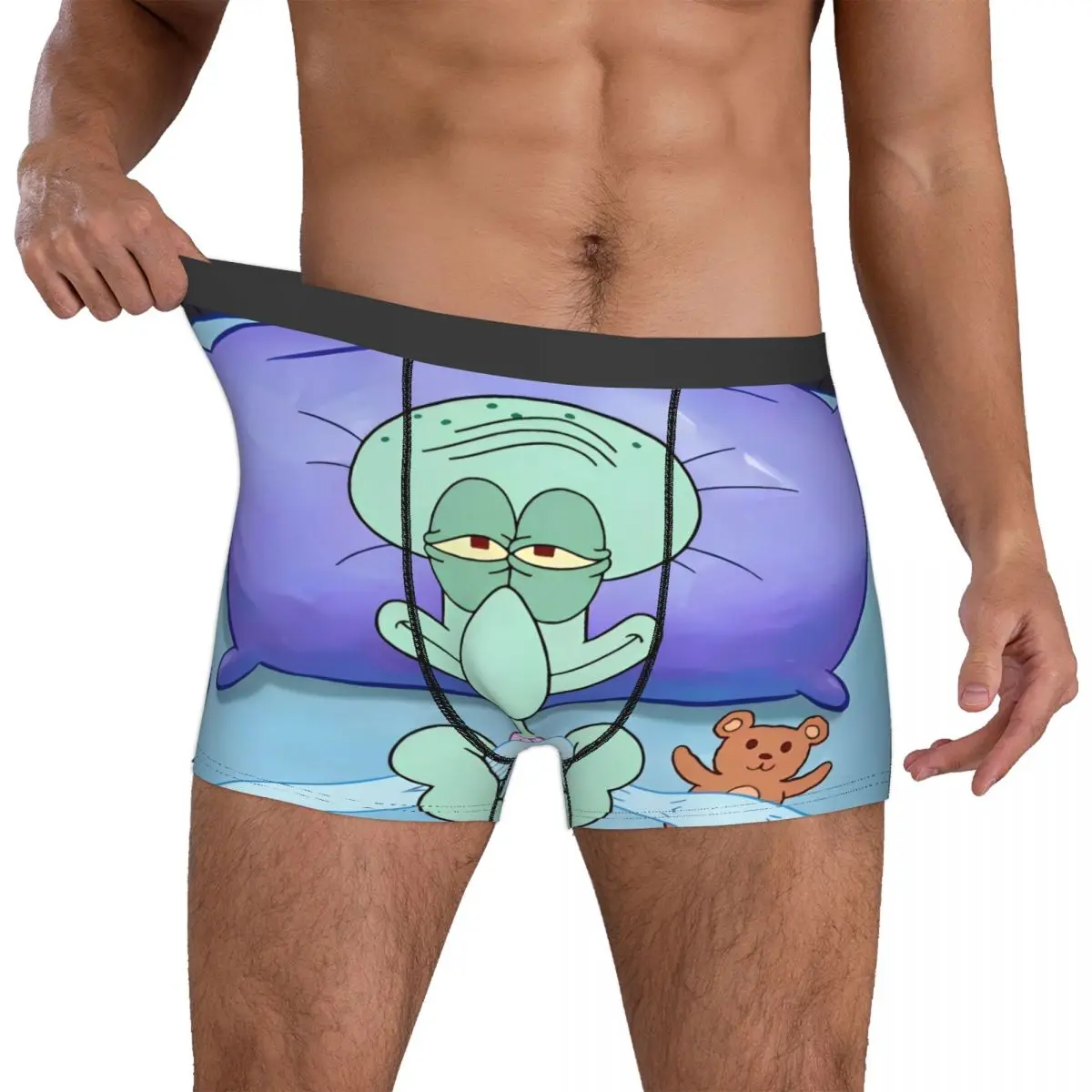 Kawaii SpongeBobed Squidward Cartoon Man Boxer Briefs Ultra Soft Underwear Underpants 2