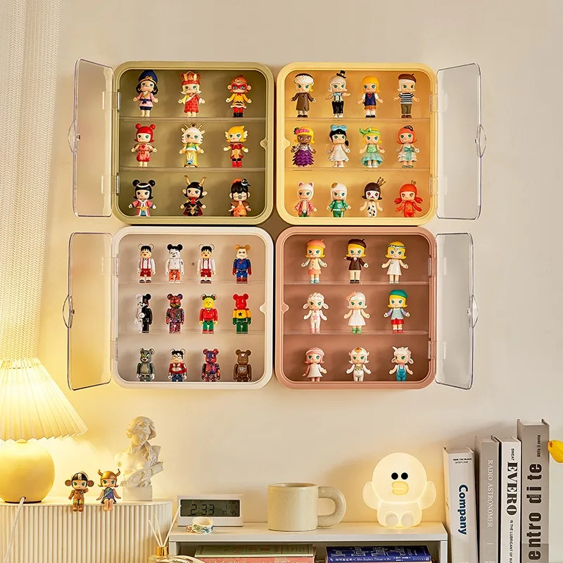 Clear Acrylic Display Case Wall Mounted Organizer for Collectible Figures Dolls Blind Box Storage Dustproof Transparent Cabinet storage box plastic storage box storage container