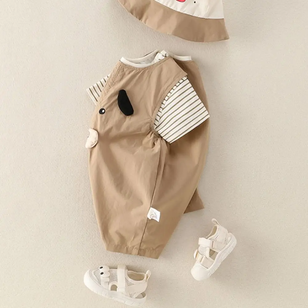 Soft Stripe Baby Jumper Romper Bodysuit Infant Romper Cartoon Dog Baby Jumpsuit Overalls Cotton Toddle Climb Suit Gifts