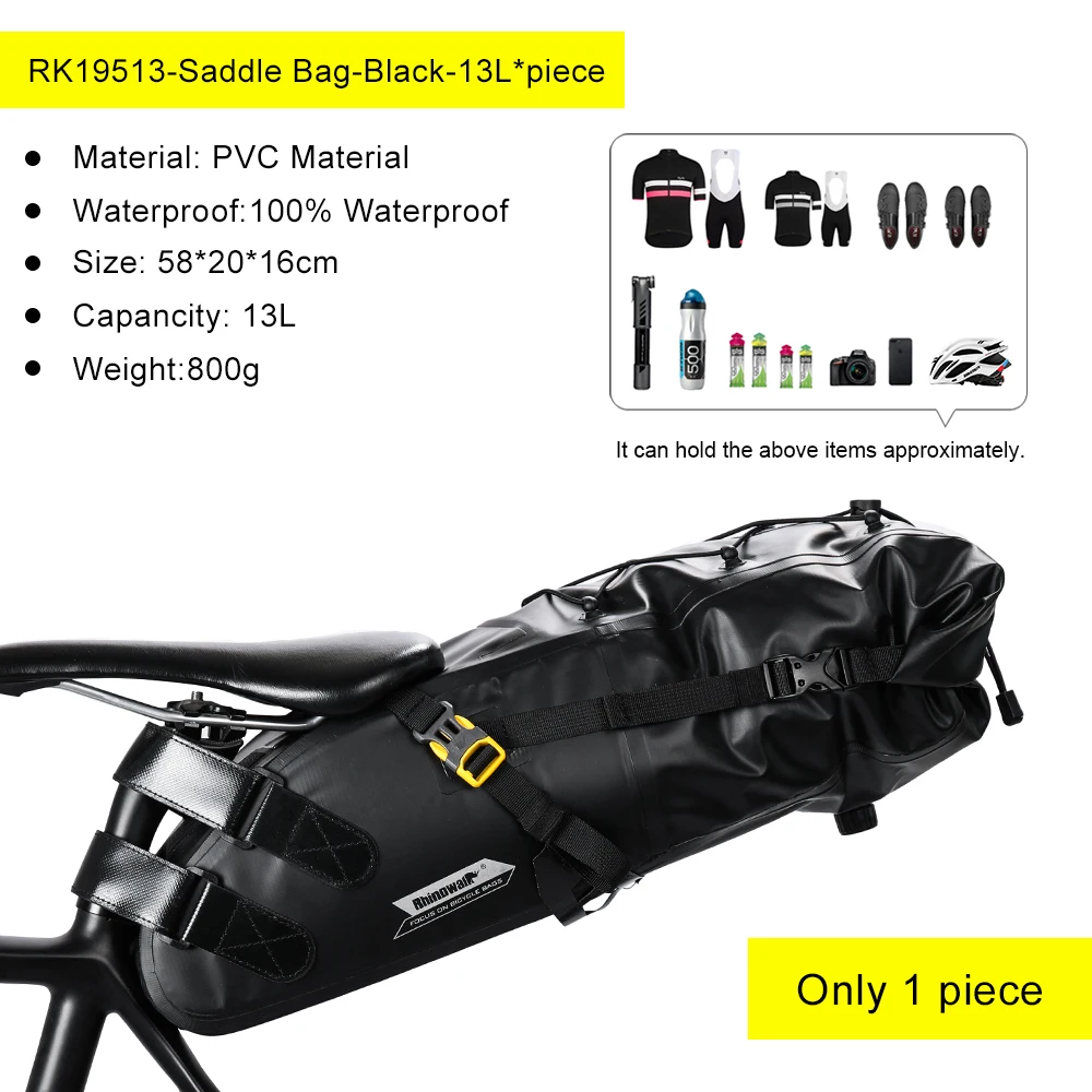 Rhinowalk Bike Bag Set 12L Or 1 Pc Bag Bike Saddle Bag Waterproof Cycling Handlebar Bag MTB Road Bike Top Tube Front Frame Bag 10