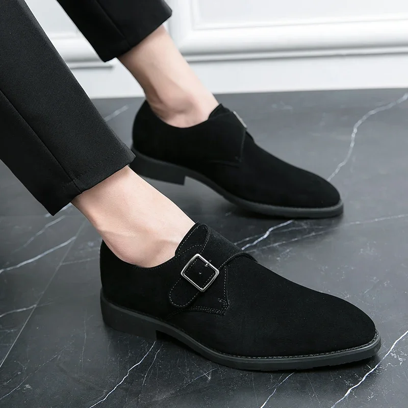 Handmade Oxford Dress Shoes Italian Shoes Social Office Pointed Suede Loafers