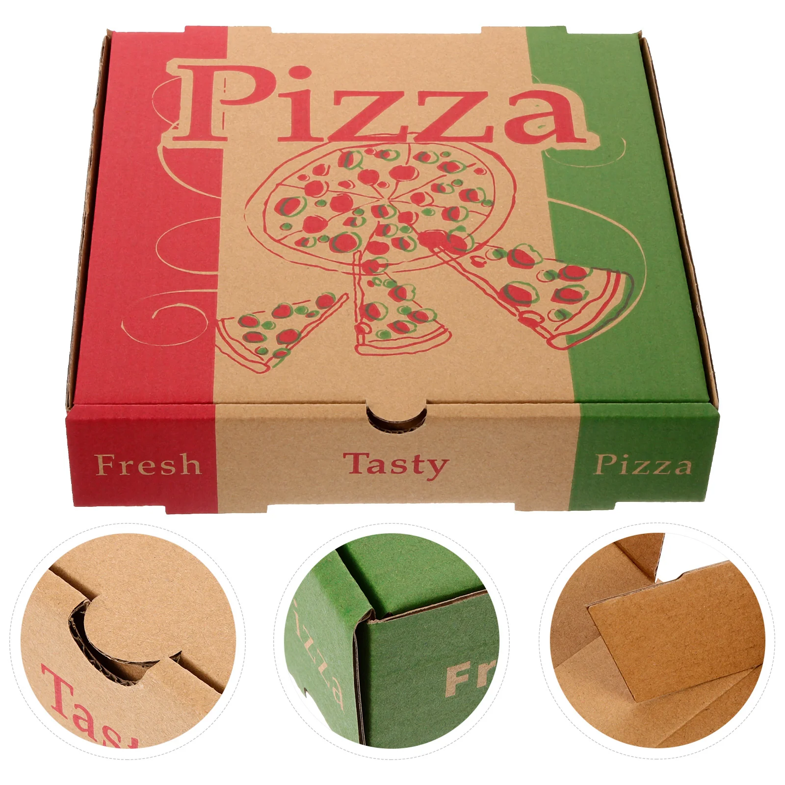 

Paper Pizza Box Empty Thicken Paper Pizza Case 8in Takeout Pizza Carrying Box Small Package Pizza Party Craft Gift Boxes