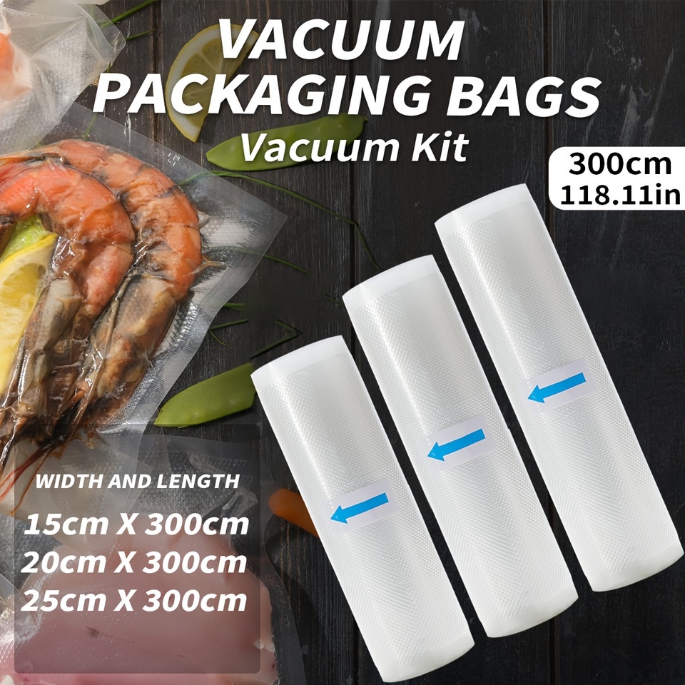 Vacuum Sealer Packaging vacuum sealer bags Bags For Food Vacuum BPA-Free 3 Rolls/Lot