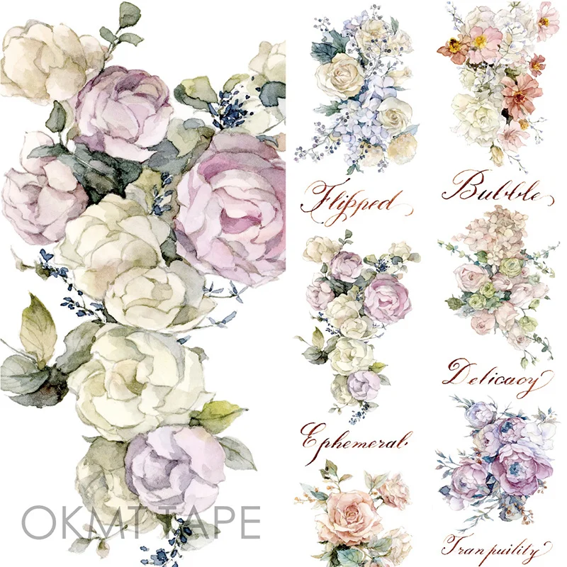

New Collage Caracter Washi Tape Flower Bat Spring Wind Decorative Special Oil