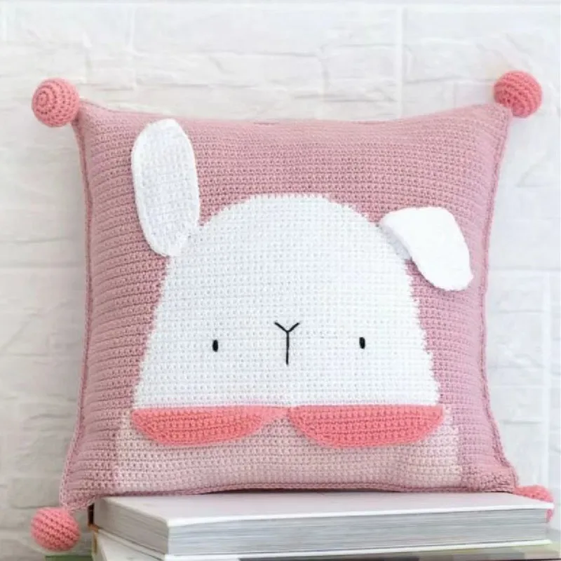 Hand Crocheted beautiful cushion pillow give mother gift give old man birthday gift soft pillow comfortable and beautiful