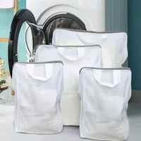 Mesh Laundry Bag Polyester Laundry Wash Bags Washable Coarse Net Laundry Basket for Washing Machine Bra Underware Storage Bags 1