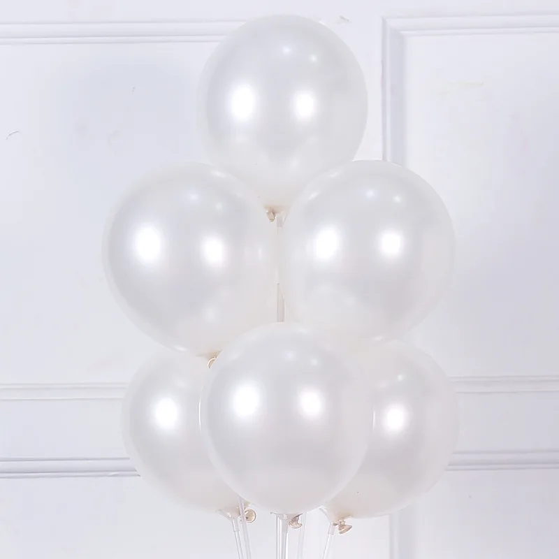 진주 라텍스 풍선, 화이트 핑크 퍼플 헬륨 볼, 웨딩 성인 생일 파티 장식, 베이비 샤워 글로보, 20, 50 개, 10, 12 인치