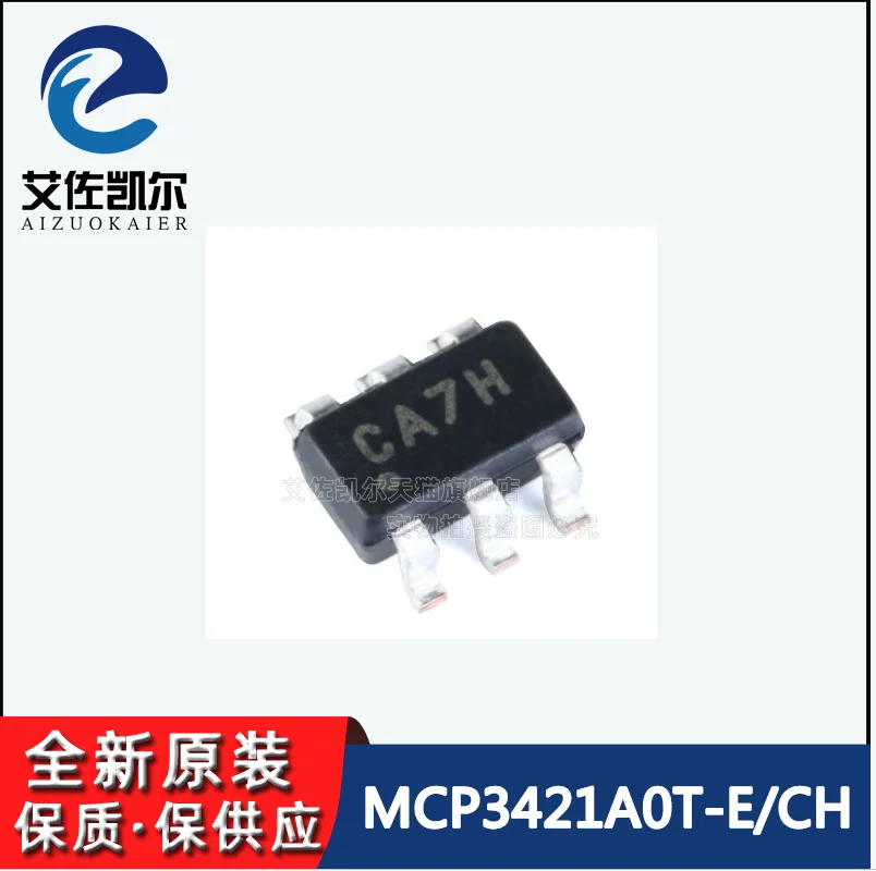 10Pcs/Lot Mcp3421A0T-E/Ch Mcp3421A0T 18 Bit Analog To Digital Converter 1 Input 1 Sigma-Delta Sot-23-6 New Original