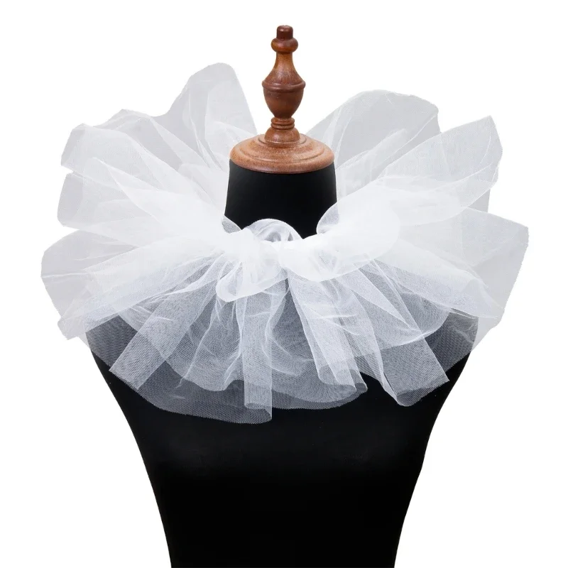 Ruffled Lace Jabot Collar for Masquerades Victorian Styles