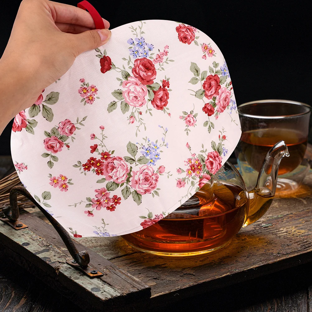 Printed Cotton Teapot Insulated Cover Kettle Warmer Cozy Protector Kitchen Tea Dining Bar Anti Scald Thermal Keeper Restaurant