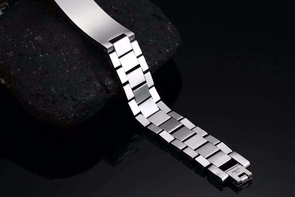 EDLE ARMBAND, MÄNNER ROLLIE KETTE LINK ARMBÄNDER EDELSTAHL ARMBAND ARMBAND MÄNNER LUXUS BAND SCHMUCK – Detail 12