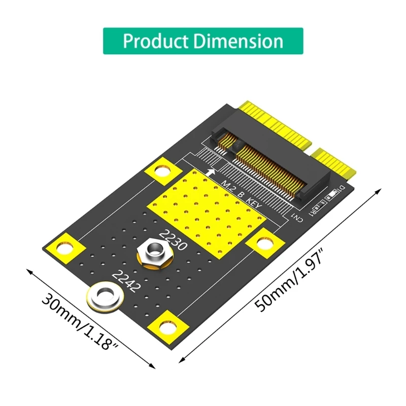 896F mSATA SSD-M.2(NGFF) 어댑터 카드 230 2242용 미니 PCIE 어댑터 변환기