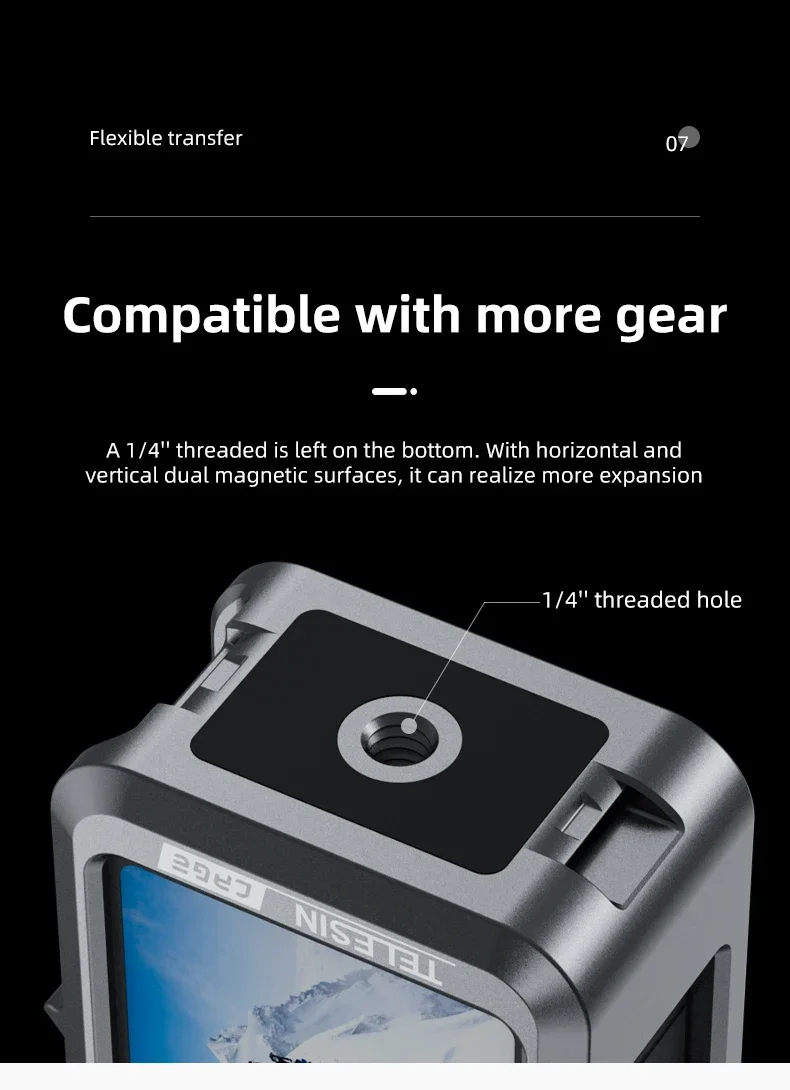 Aluminum Frame Protective Case for DJI Action 3/4 - Vertical Shooting & Shockpro