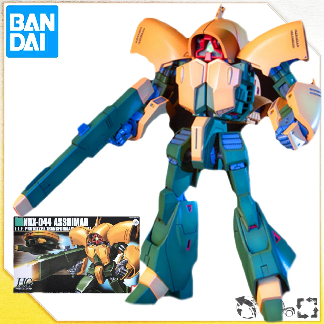 

Spot Direct Delivery Bandai Original Anime Collectible GUNDAM Model HGUC NRX-044 ASSHIMAR Action Figure Kids Toys for Assembly