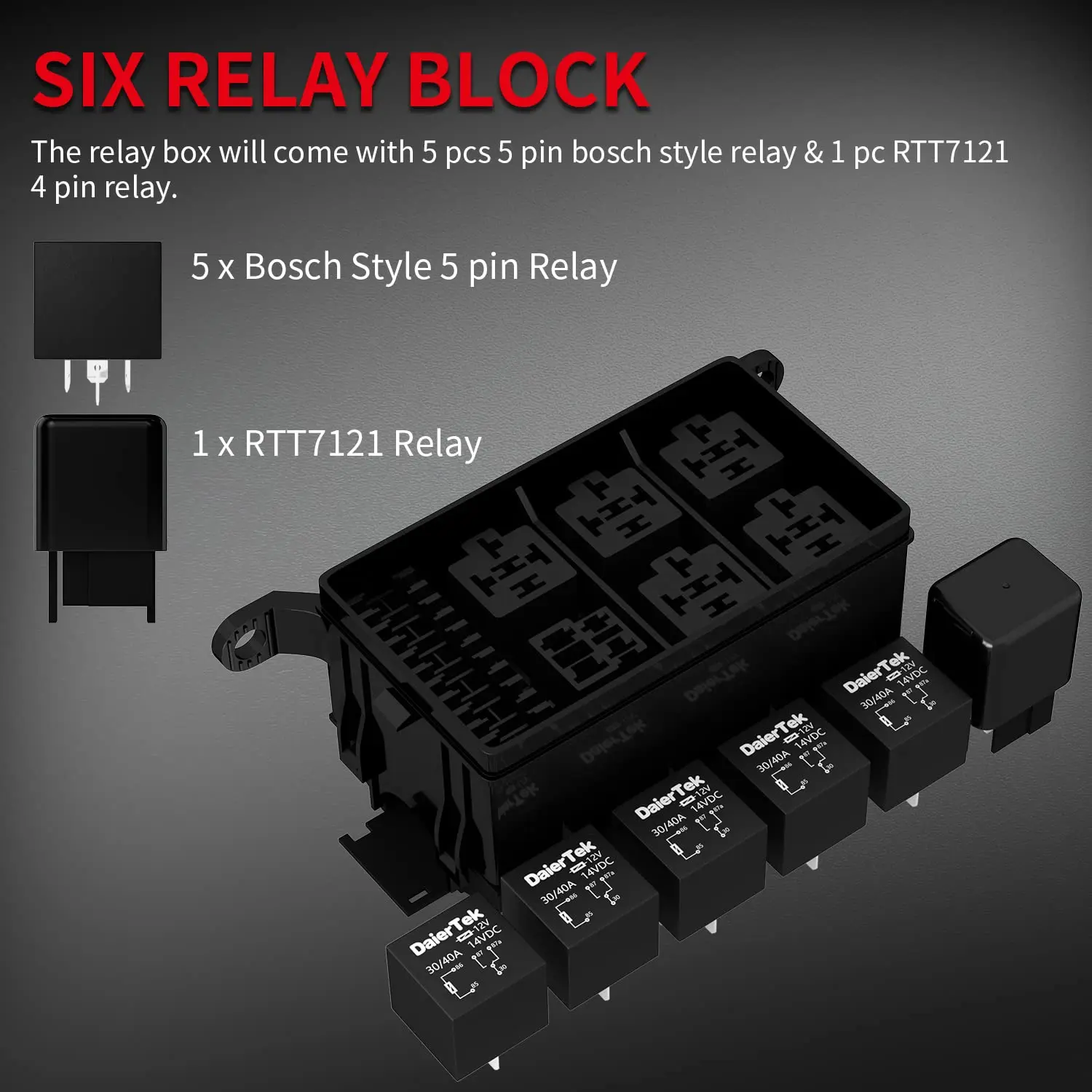 12V Relay Box Way Universal Relay Fuse Box Slots Relay Block ATC/ATO  Fuse Block with Relay Waterproof Kit for Car Truck AliExpress