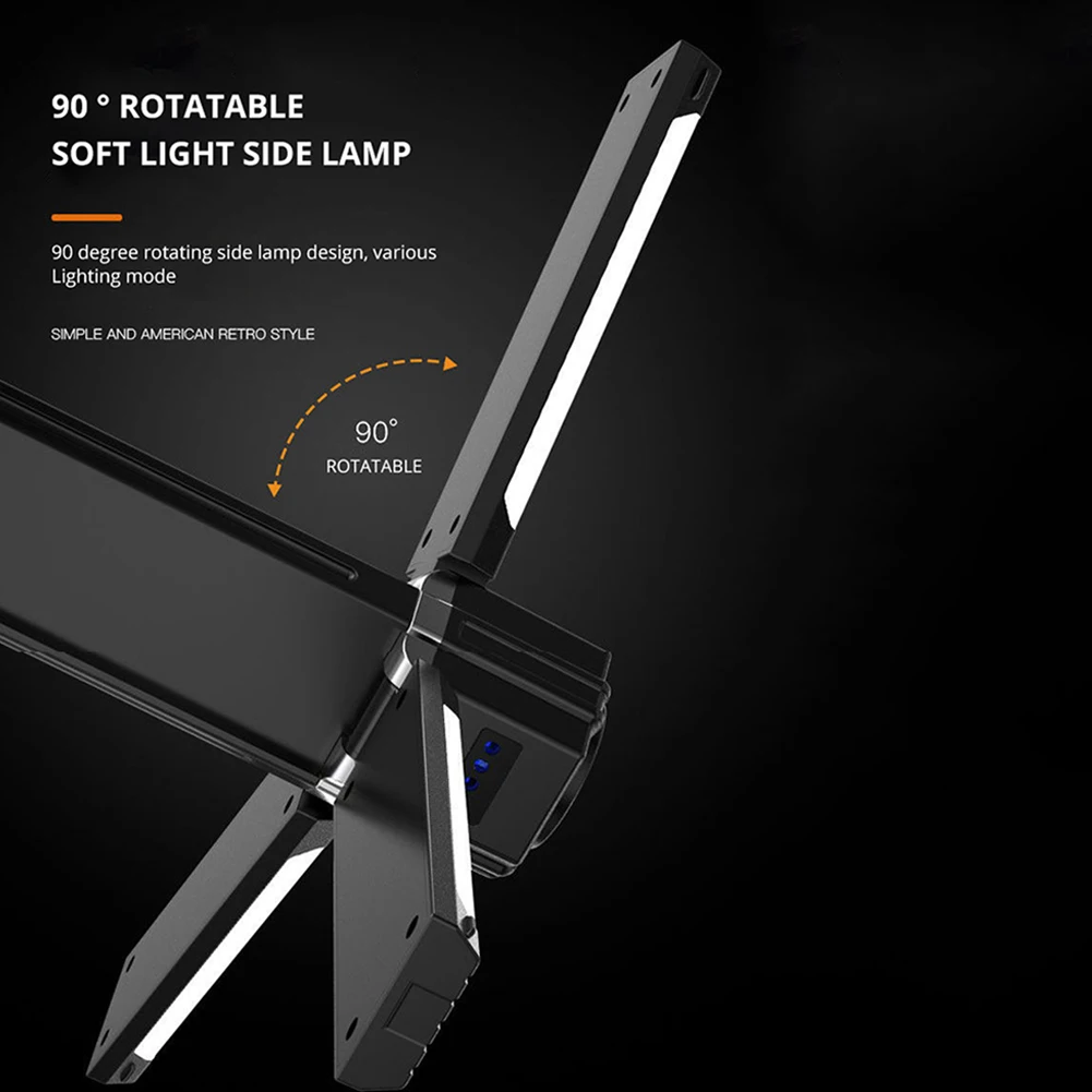 USB 충전식 다기능 접이식 LED 손전등, 접이식 토치 보조배터리, 행잉 텐트 램프, 5 가지 모드, 800LM, 1500mAh, 3000mAh