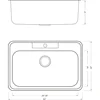 Top-mount/Drop-in Stainless Steel Single Bowl Kitchen Sink with Strainer - 18 Gauge Stainless Steel-1 Faucet Hole 6