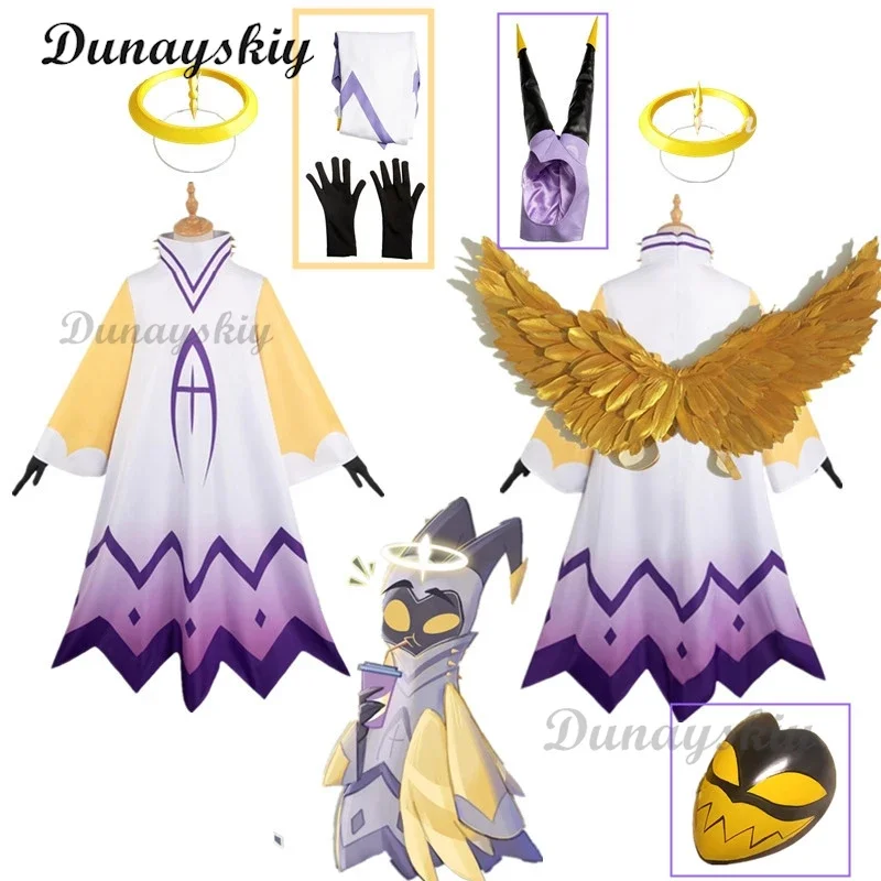 HazbinAdamCosplayAnimeHotelFirstManAngelHaloClothesCosplay