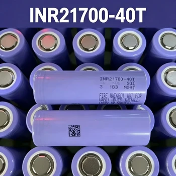 Batteria 21700 4.0Ah INR21700-40T 4000mAh 30A 40T 3.7V ad Alta Capacità e Scarica Rapida, Batteria agli Ioni di Litio