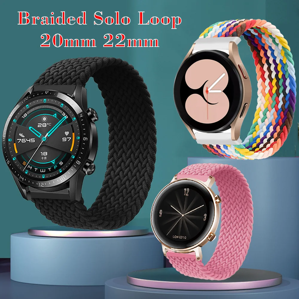 Correa trenzada para Samsung Galaxy watch 4/5/pro 44mm/40mm, Correa