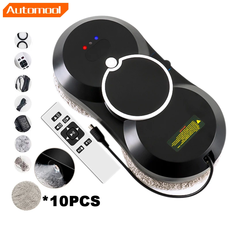 

Mini Robot Vacuum Cleaner Window Magnet Steamer Steam Wipes Cleaning Tool Draining Mops Double Glazing Magnetic Washer Car Glass