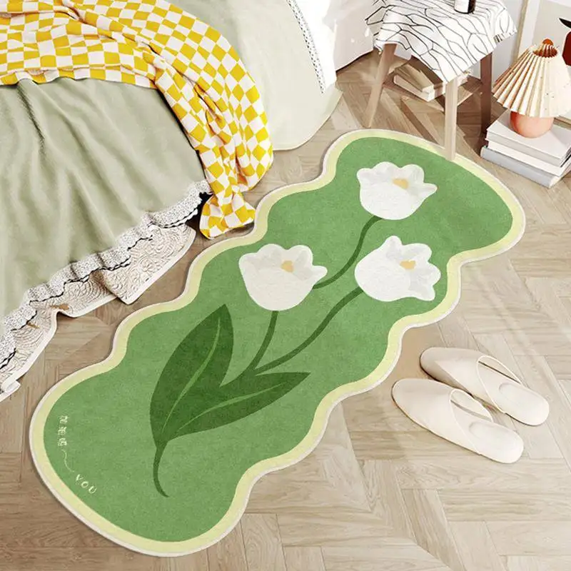 

Girl Bedroom Decor Flower Shape Carpet Fluffy Soft Carpets for Living Room Thicken Washable Lounge Rug Cartoon Plush Bedside Mat
