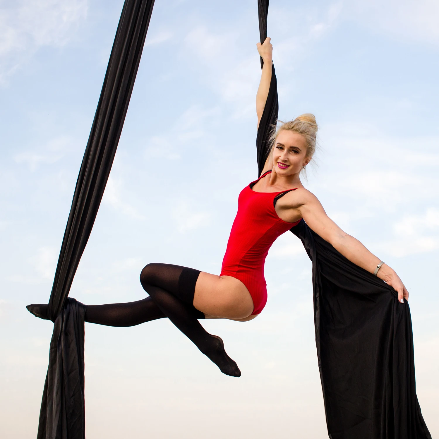12.8 Meters Aerial Silk Aerial Yoga Indoor Fitness Acrobatics Versatile Swing Hammock Elite
