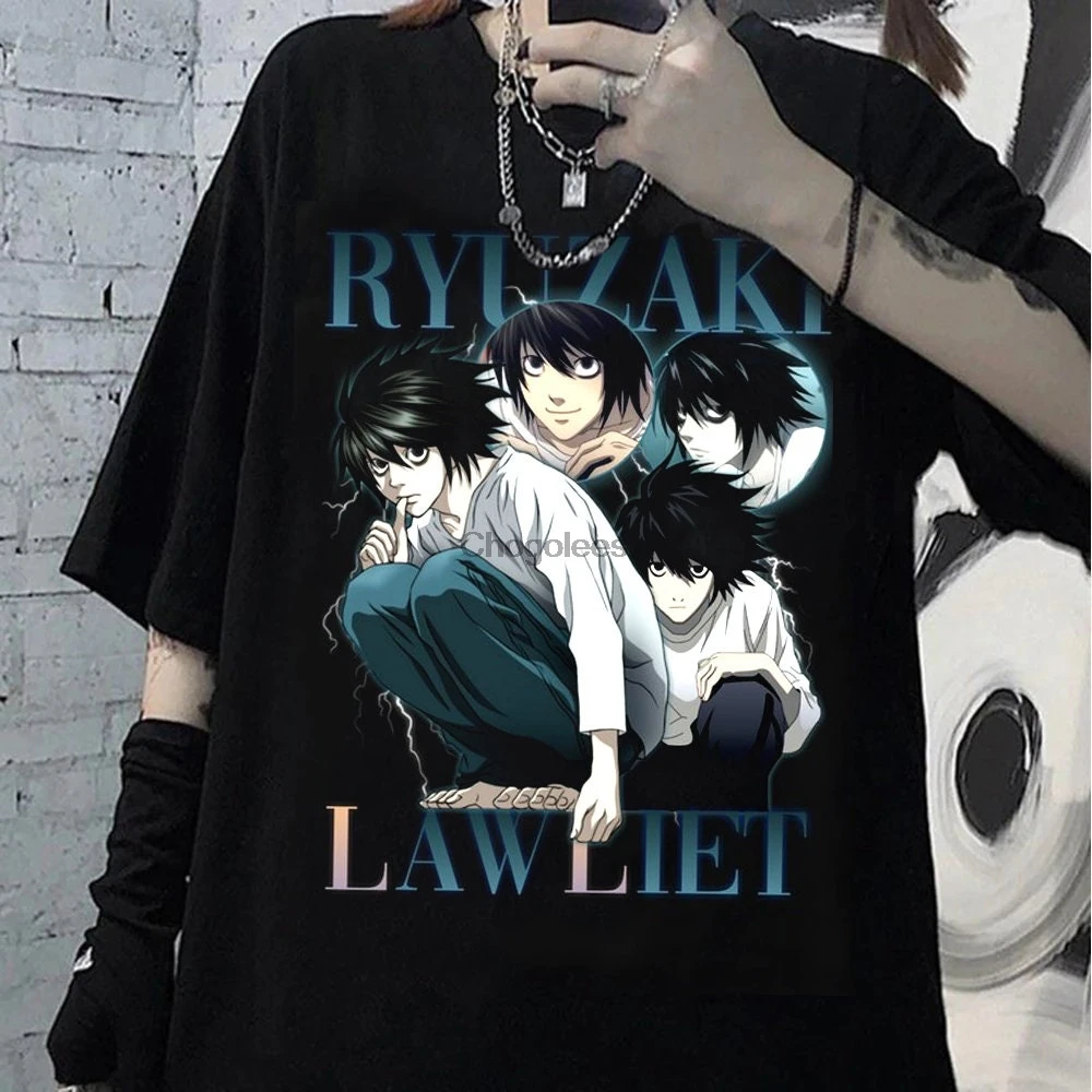 Camiseta-con-capucha-de-L-Lawliet-Death-Note-prenda-de-vestir-de-anime ...
