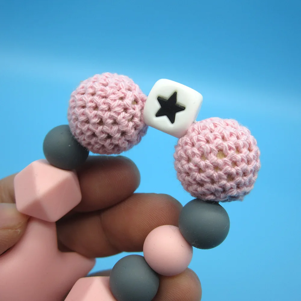 Star Silicone Baby Pacifier Clip, Infant Pacifier Holder Leash, Cute Star-Shaped Dummy Chain Teething Toy for Newborns Toddlers