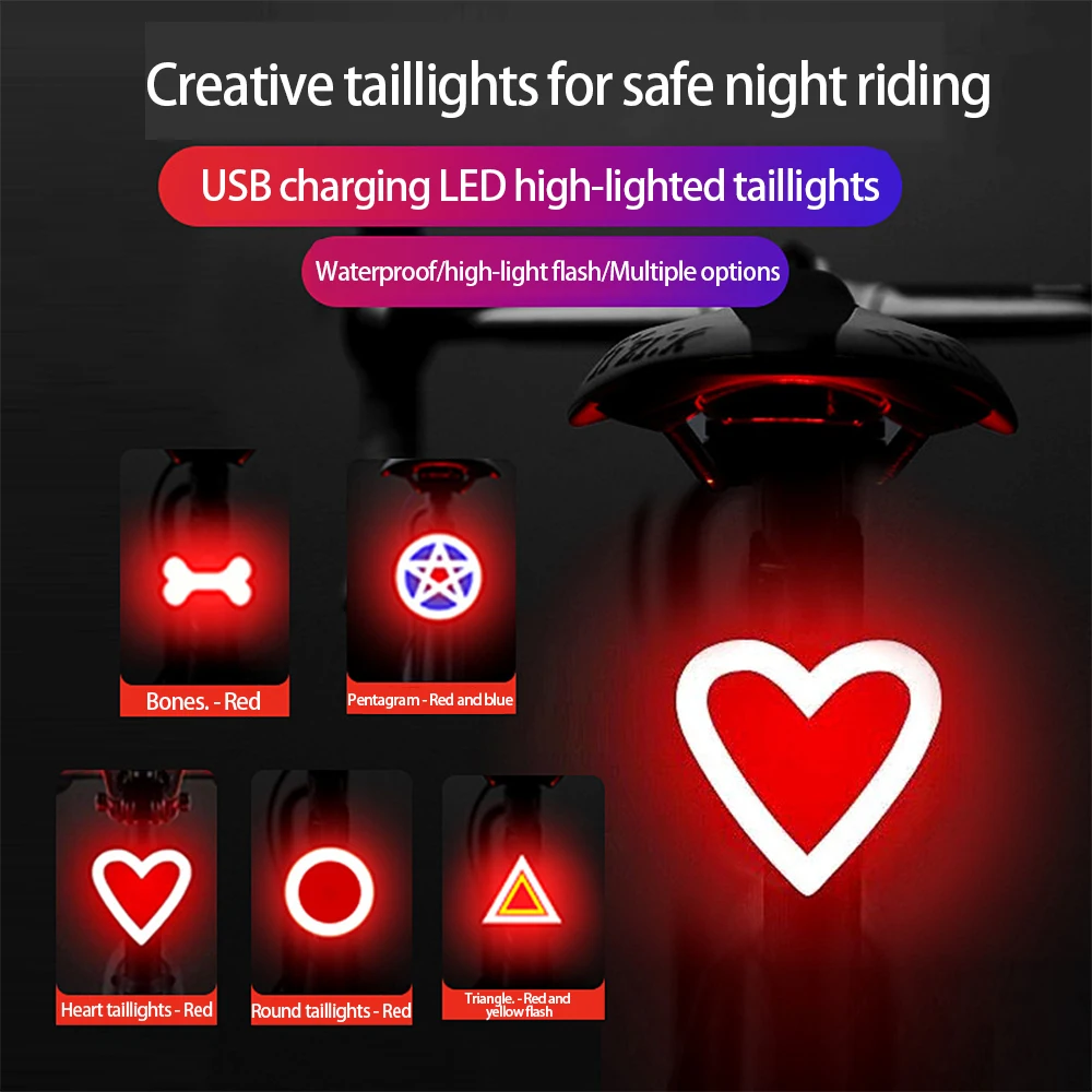N/A Bicycle Taillight Multi-Lighting Modes USB Charging