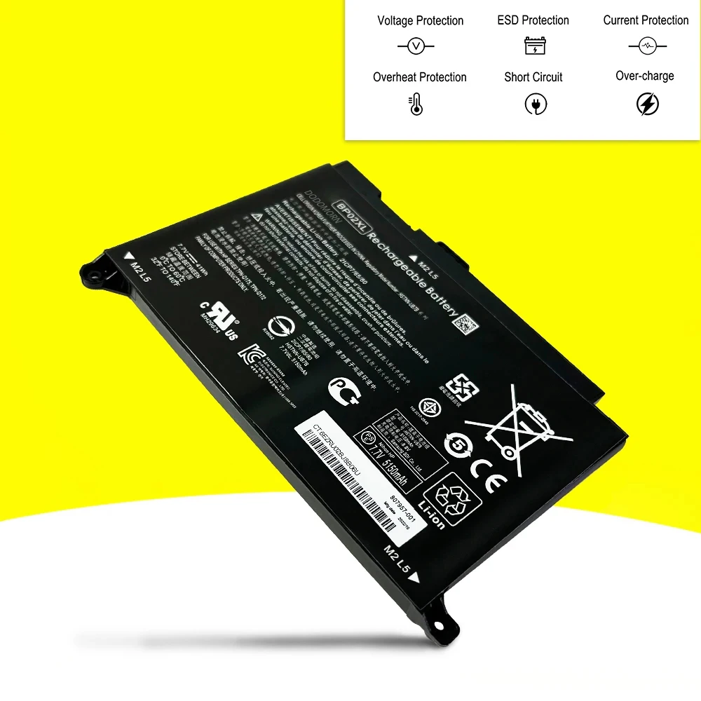 Nova Bateria do Portátil para hp Pavilion pc 15 15-au 849909850 849569421 Tpn-q172 Tpn-q175 Hstnn-lb7h Bp02041xl 41wh Bp02xl - Imagem 6