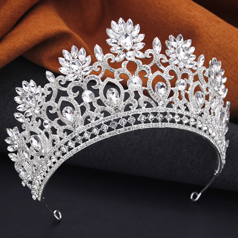 Baroque Crown Royal Queen Tiaras and Crowns Pageant Diadem Big Headwear Bridal Wedding Crown Hair Jewelry Prom Headdress hair accessories,bridal hair accessories
