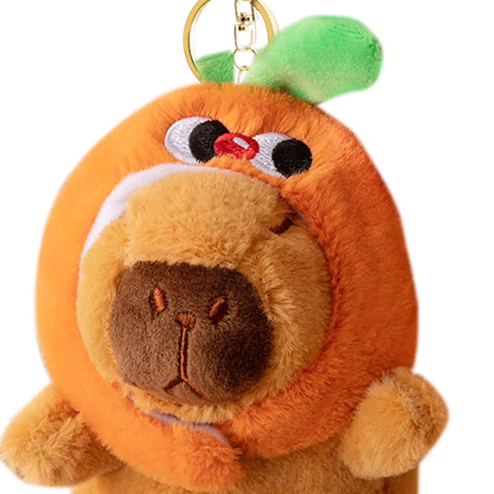 Capybara Plush Toy Keychain Pendant Car Keyring Realistic Stuffed Animals Toy