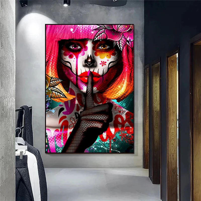 Description Picture 2 of itemGATYZTORY 40x50cm Painting By Number Terror Woman Painting Art Supplies Paint Kit Picture By Number Diy Gift Home Decors