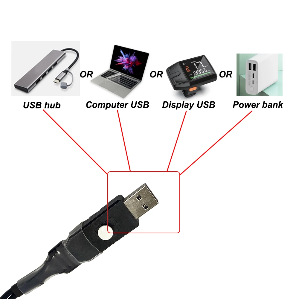 바팡 M500 M510 M600 M620 M800 CAN 프로토콜 미드 드라이브 모터용 USB 프로그래밍 케이블 (속도 및 휠 리셋)