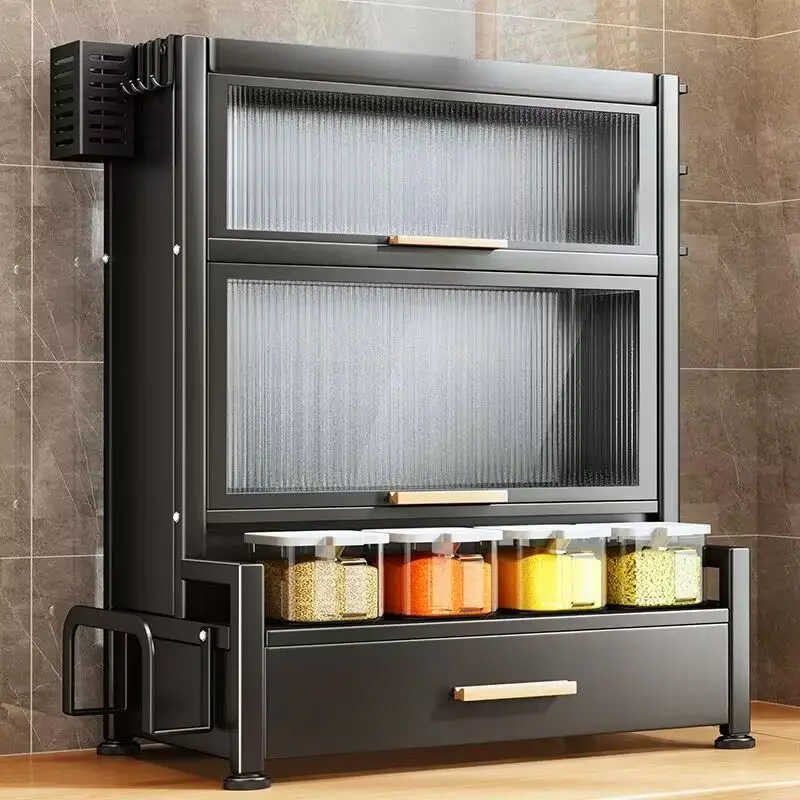 Shelves, Kitchen Salt Seasoning Cans, Storage Boxes, Multi-functional Seasonings, Material Boxes Accessories