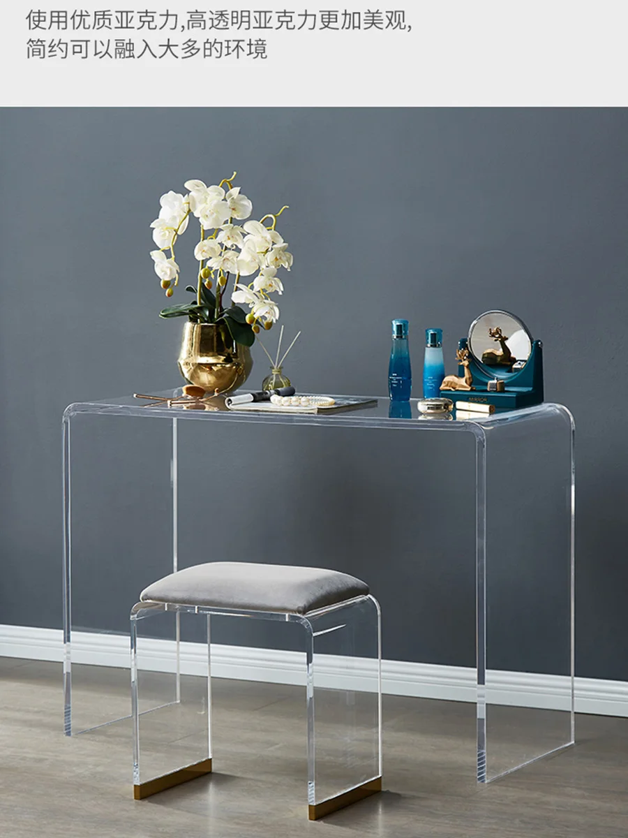Nordic Creative Transparent Dresser Modern Minimalist Acrylic Desk Boss Office Computer Desk
