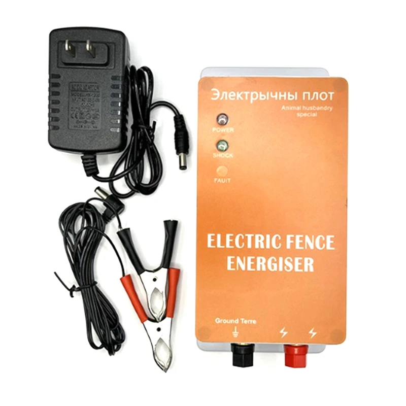 

Electric Fence Solar Energiser Charger Controller Horse Cattle Poultry Farm Animal Fence Alarm Livestock Part - US Plug