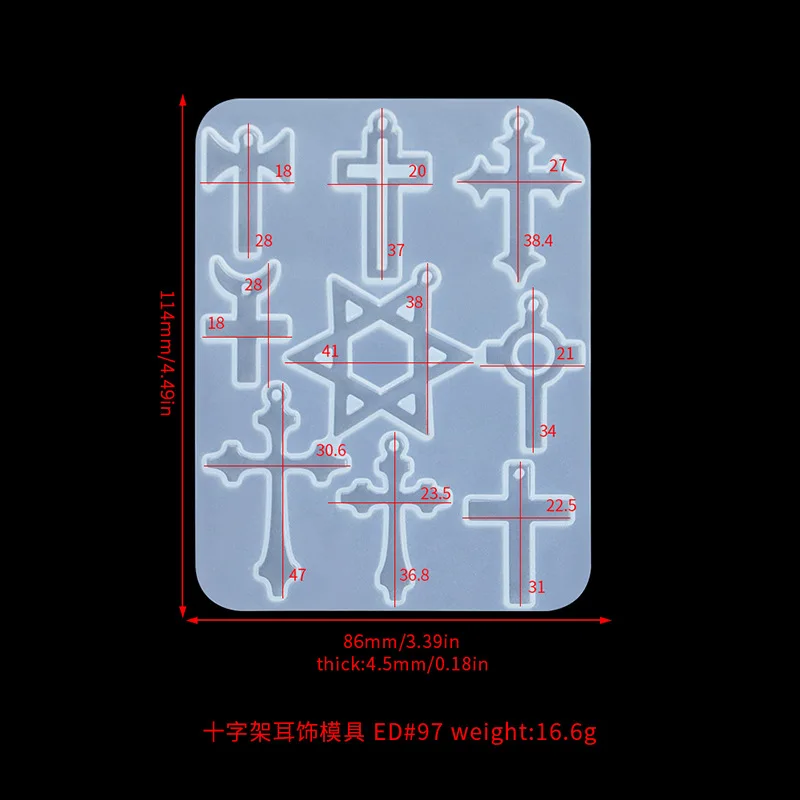 Formen Diy Kristall Tropfen Gemischte Serie Ohrringe Anhänger Form Weihnachten 12 Konstellationen Sternzeichen Kreuz Schach Dollar Geste Form – Detail 20