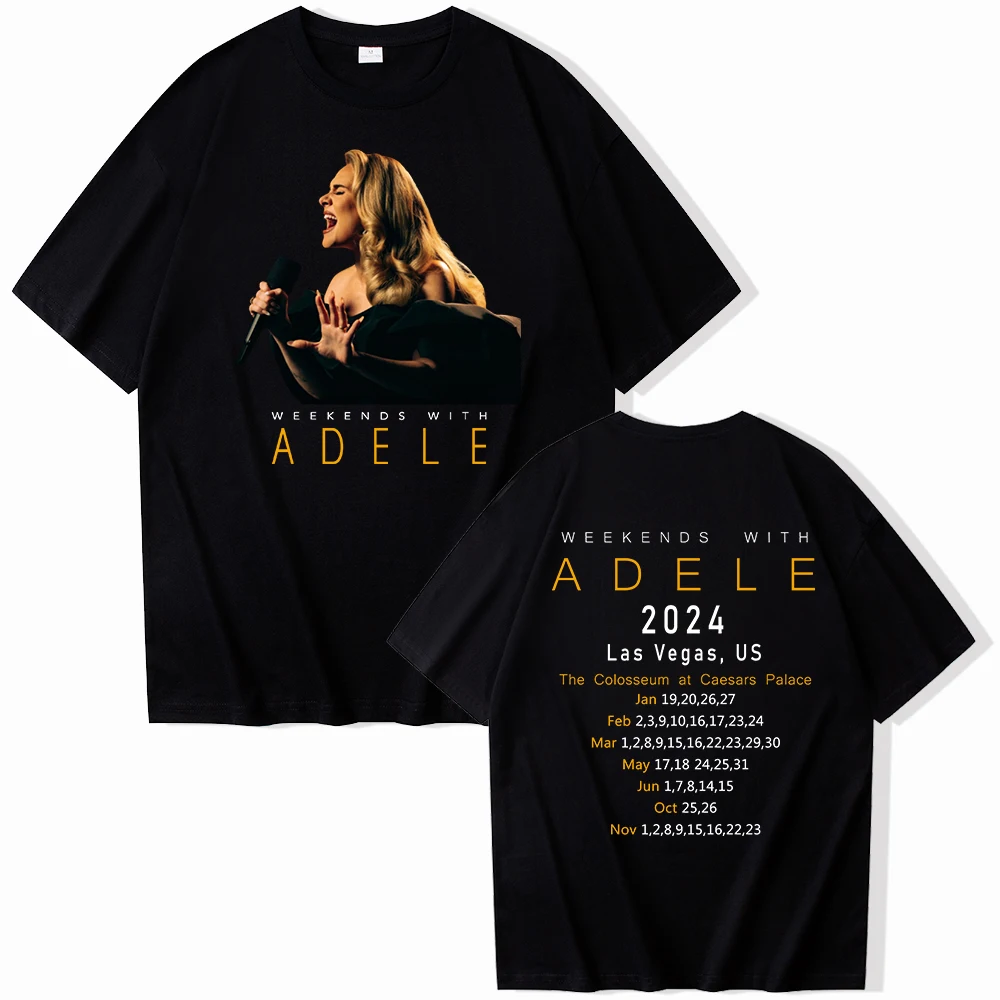 Adele Tour 2024 Weekends With Adele T-shirt O-Neck Short